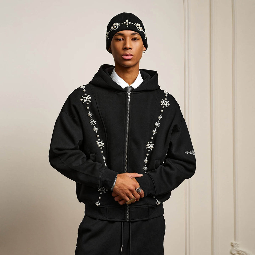 YADcrew Pearl Embellished Knit Beanie