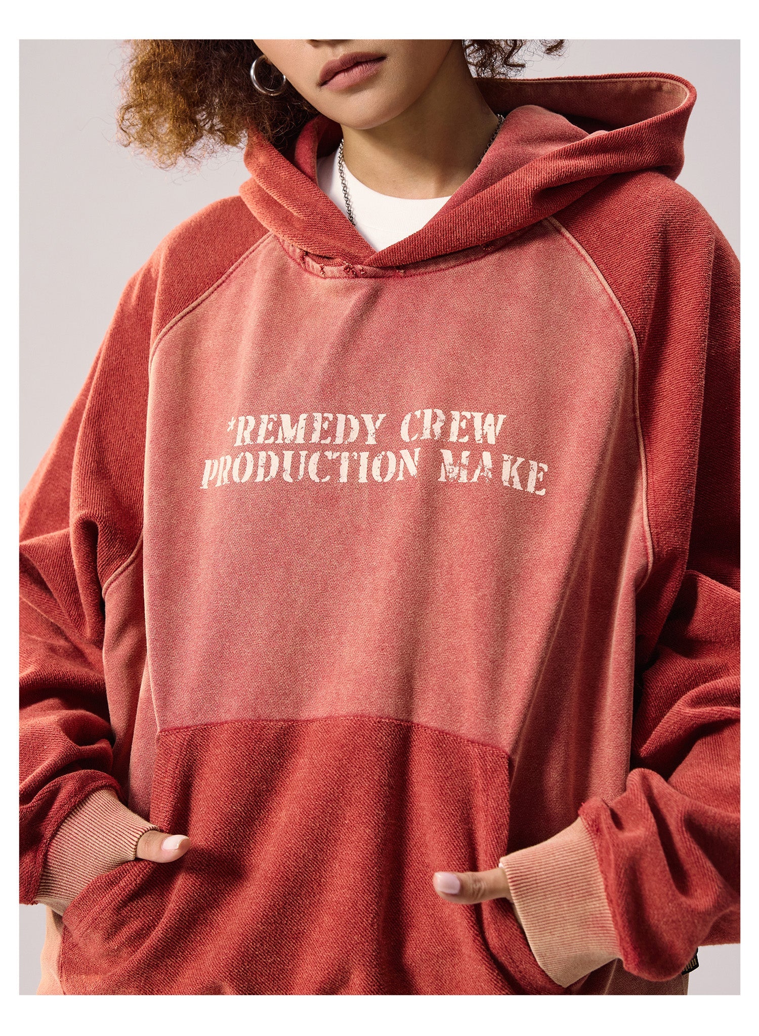 Remedy Washed Reversible Raglan Hoodie