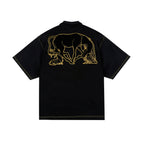 S45 War Horse Flocking Stitching 3D Embroidery Polo