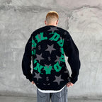 Star Circle Letter Knit Sweater