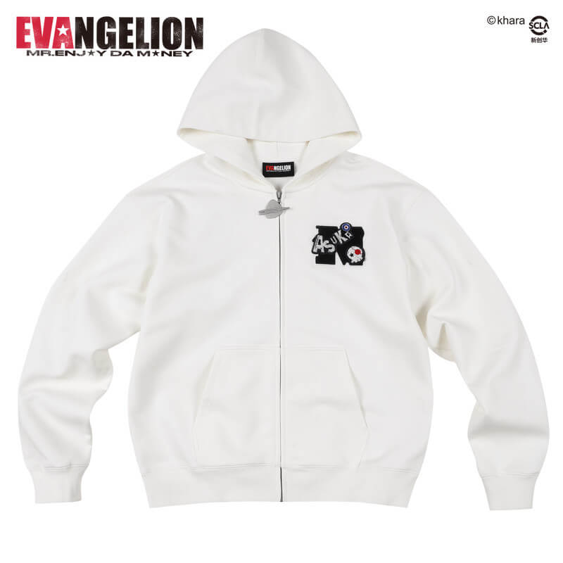 MEDM x EVA NEVER END Character Print Detachable Velcro Patch Zip Up Hoodie