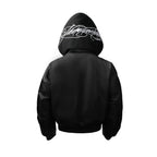 KARMANISTIC Embroidered Hooded Puffer Bomber Jacket