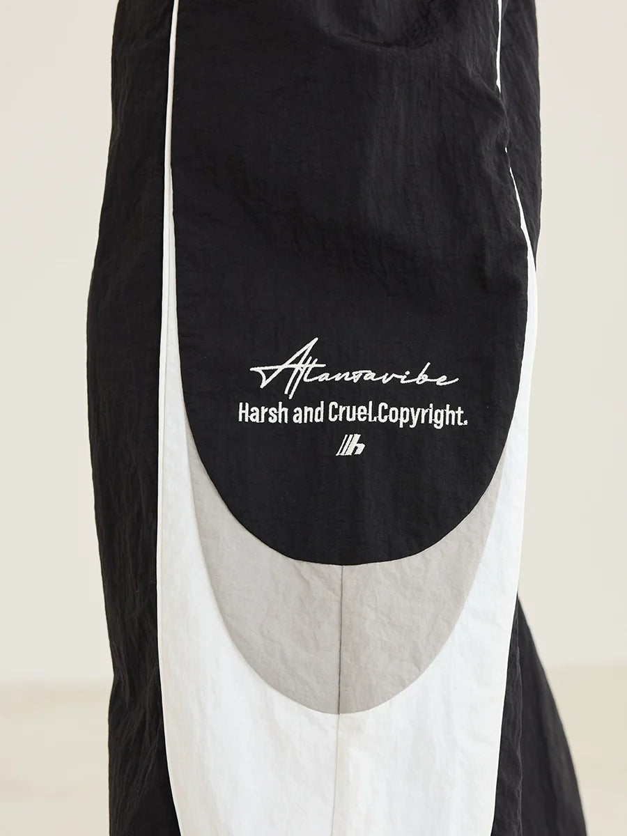 Harsh and Cruel Contrast Color Stitching Logo Track Pants