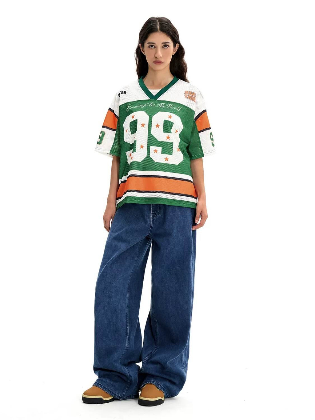 F3F Select Star 99 Numbering Color Block Mesh Short Sleeve Jersey