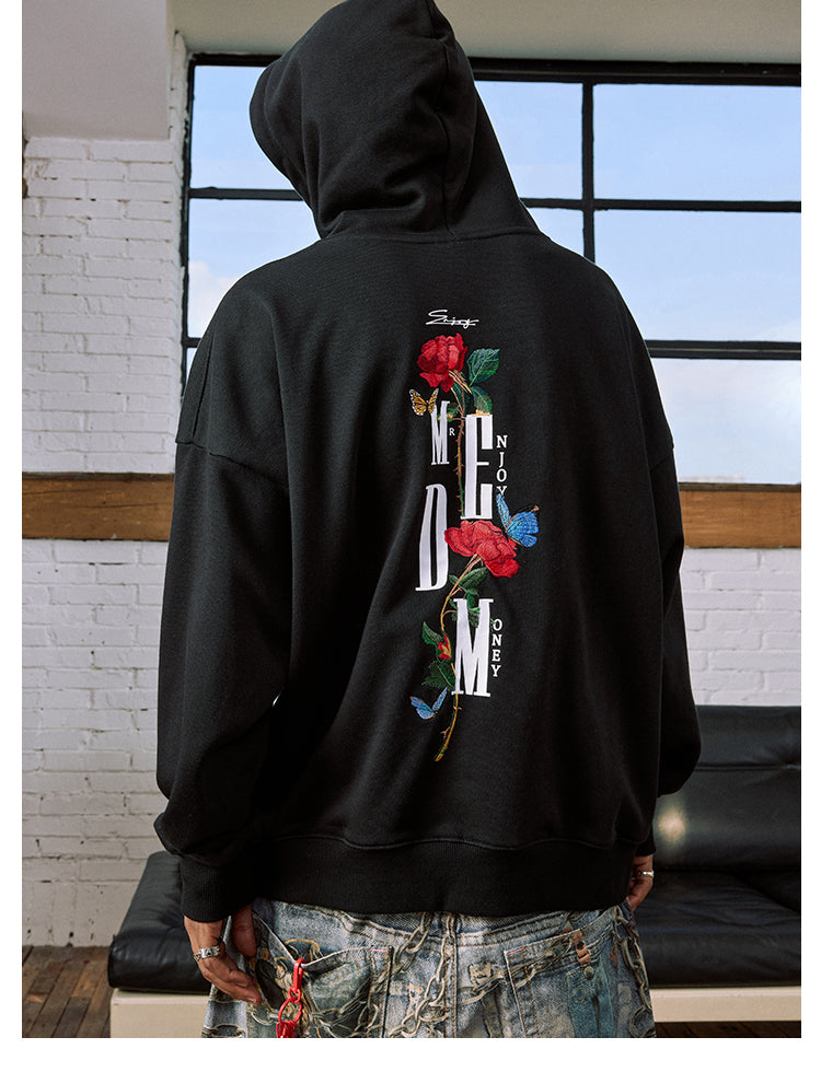 MEDM Rose Interspersed Logo Hoodie
