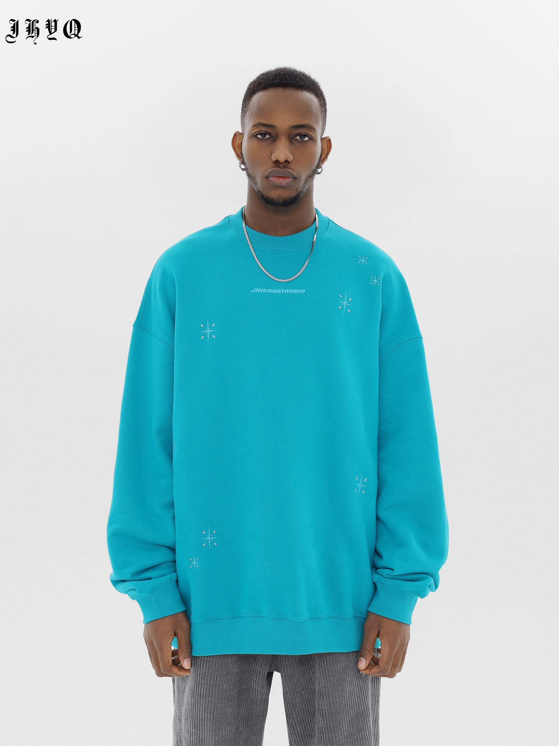 JHYQ Stars Embroidered Heavyweight Sweater