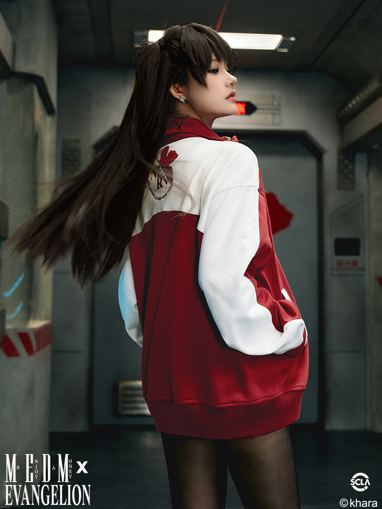 MEDM x EVA Line Art Body Contrast Color Track Jacket
