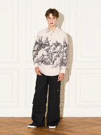 EMPTY REFERENCE Saint Son Print Long Sleeve Shirt