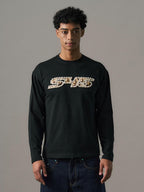 S45 Leopard Patch Pearl Logo Long Sleeve Tee