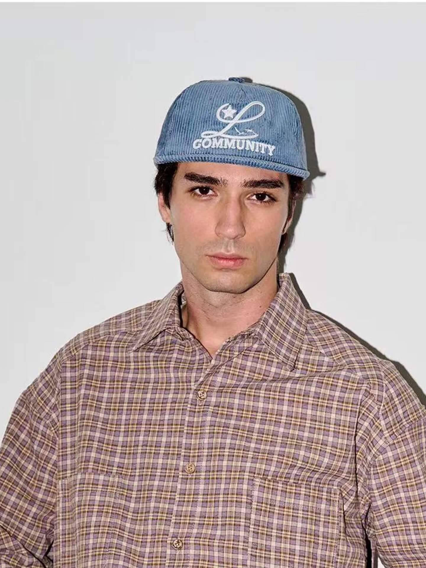 LIBERAFIT 3D Chain Stitch Embroidered Corduroy Trucker Hat