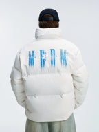 MEDM Rhinestone Studded Logo Down Jacket