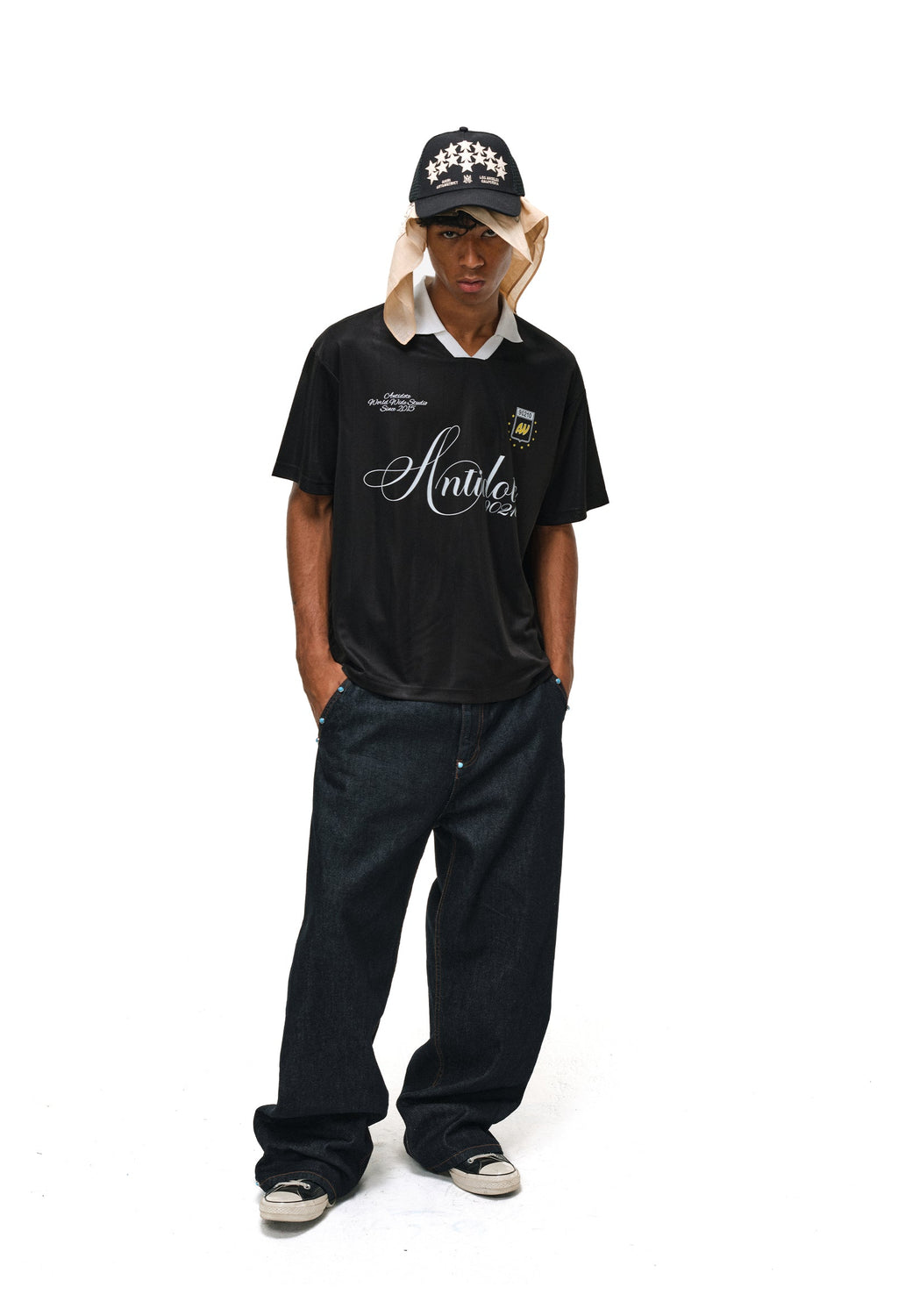 ANTIDOTE Striped Jersey Polo