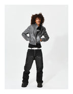KARMANISTIC Racing Short Leather Jacket