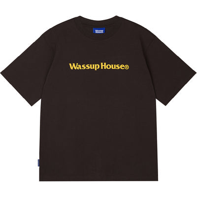 Wassup Basic Large Logo Print Tee