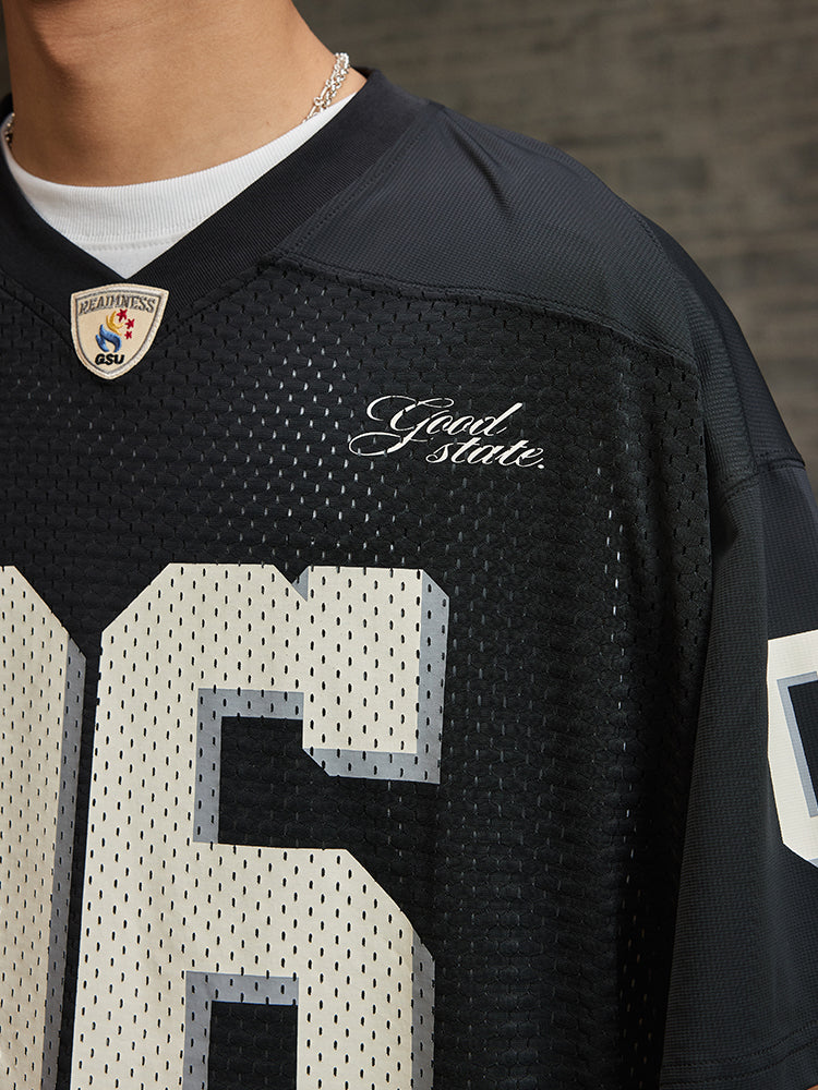 REAIMNESS Mesh Graffiti Rugby Jersey
