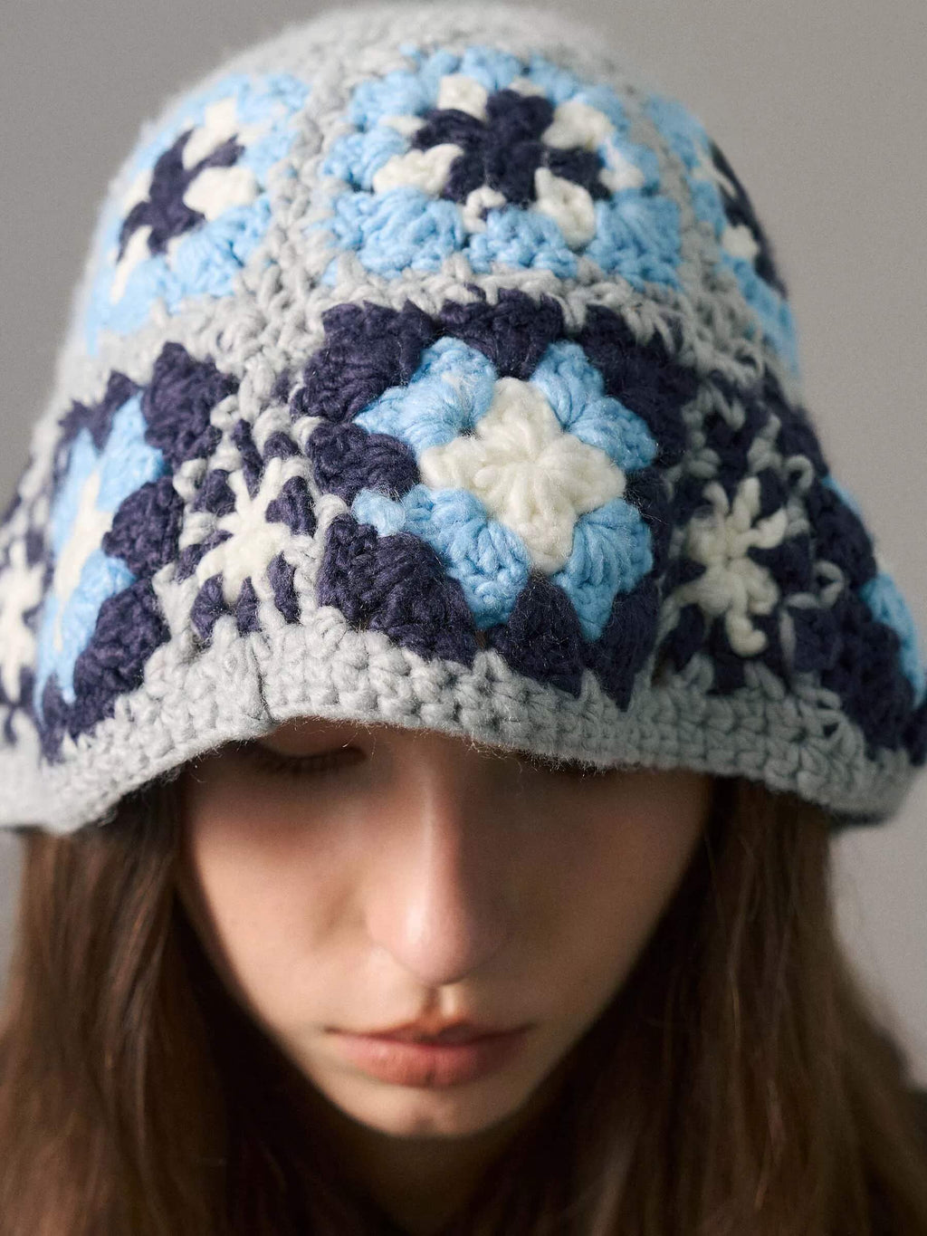 S45 Floral Knit Bucket Hat