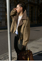 STEEPC Suede Shearling Jacket