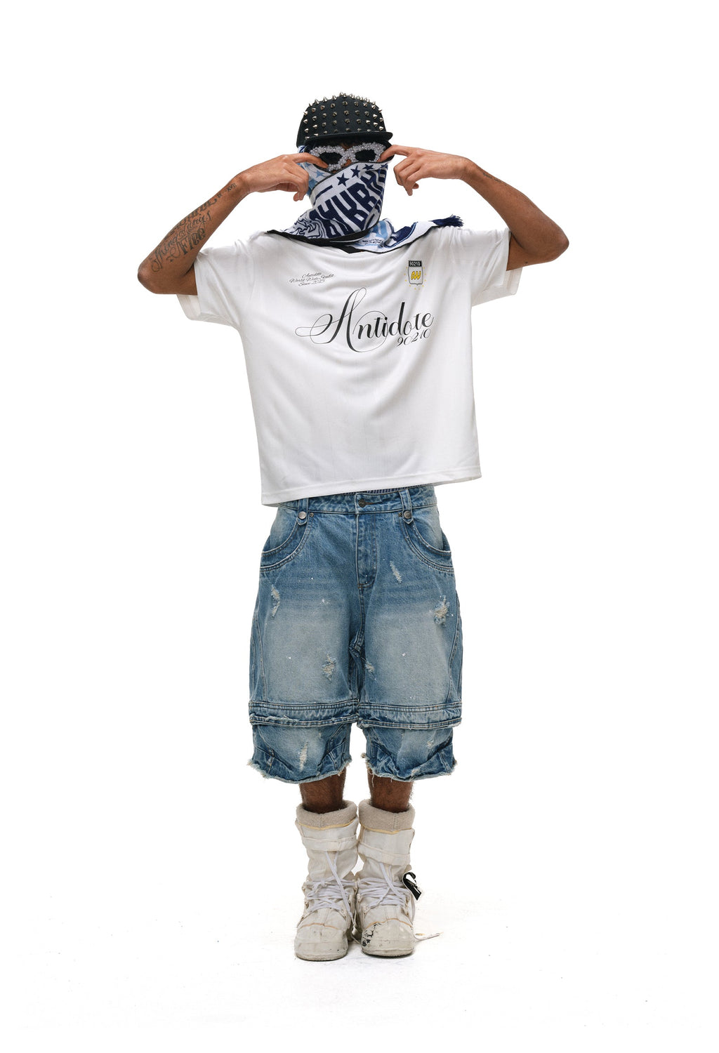 ANTIDOTE Striped Jersey Polo