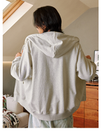 MEDM Basic Logo Embroidery Zip Up Hoodie