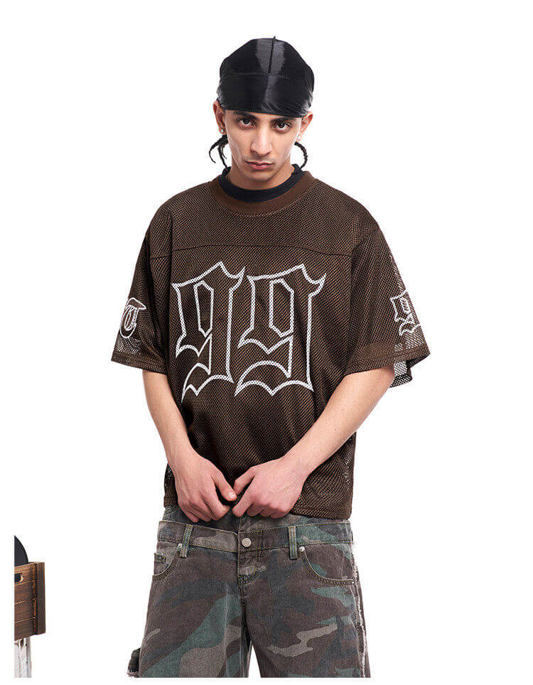 F3F Select 99 Cross Print Mesh Short Sleeve Jersey