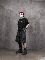 UNDERWATER Cross Print Washed Distressed Tee