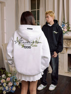 Harsh and Cruel Floral Wreath Embroidered Botanical Hoodie