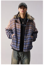 Remedy Gradient Plaid Quilted Lined Shirt Jacket