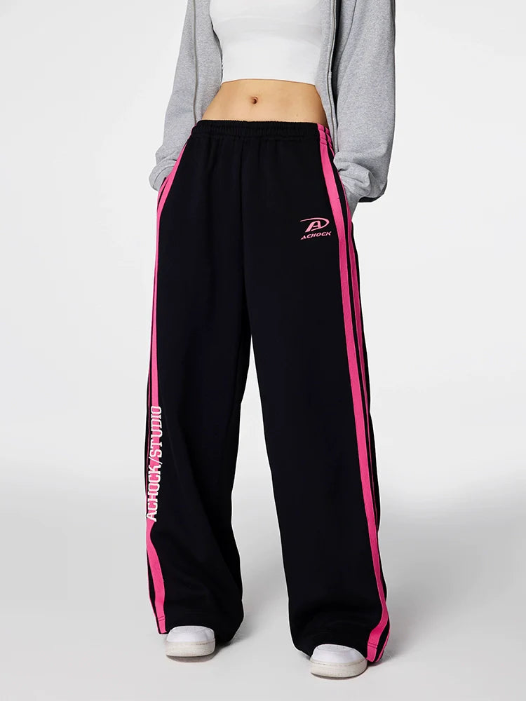 Achock Side Striped Baggy Sweatpants