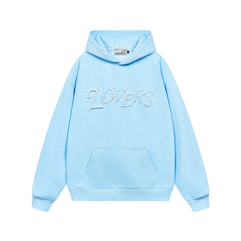 Harsh and Cruel Love Me More Pearl Embroidered Hoodie