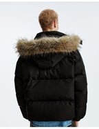 MEDM Detachable Fur Hooded Down Jacket