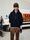 SOD Co. Star Embroidered Half Zip Sweatshirt