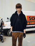 SOD Co. Star Embroidered Half Zip Sweatshirt