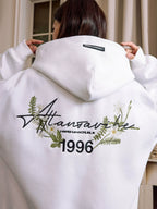 Harsh and Cruel Floral Wreath Embroidered Botanical Hoodie