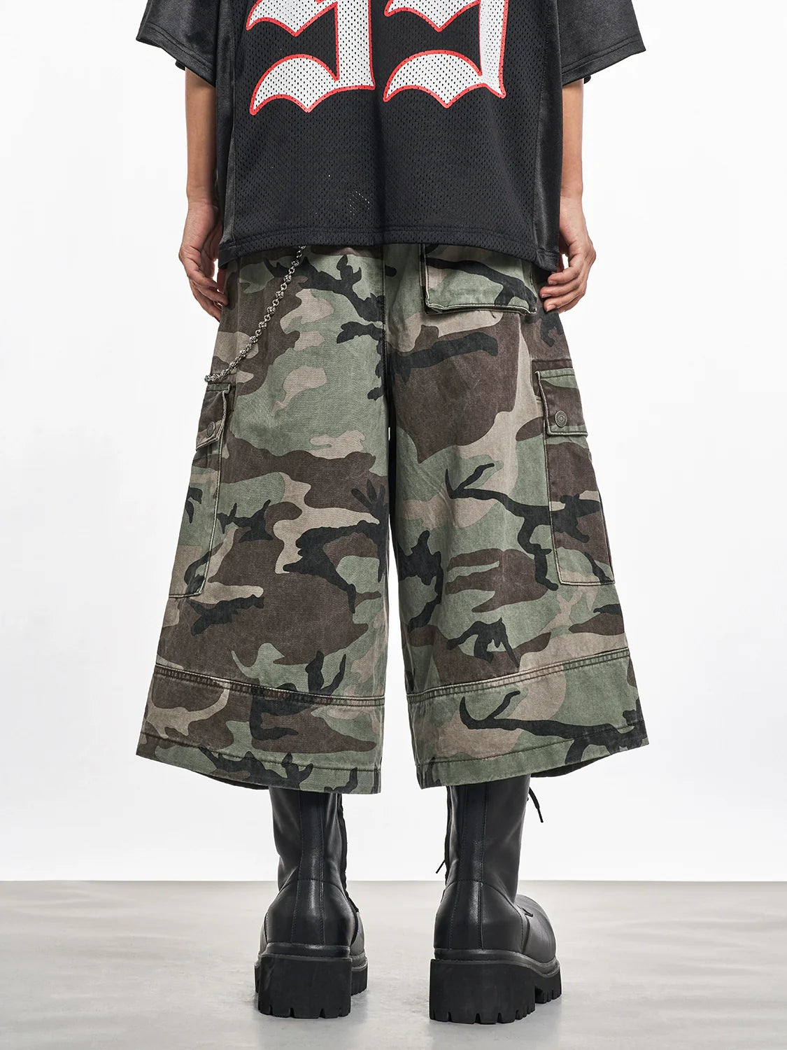F3F Select Multi Pocket Camouflage Baggy Shorts