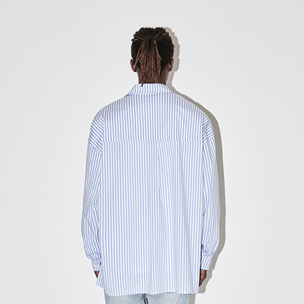 EMPTY REFERENCE Stripes Structured Long Sleeved Shirt
