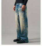 S45 Gemstone and Rhinestone Studded Washed Jeans