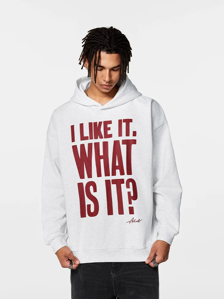Achock Message Print Hoodie