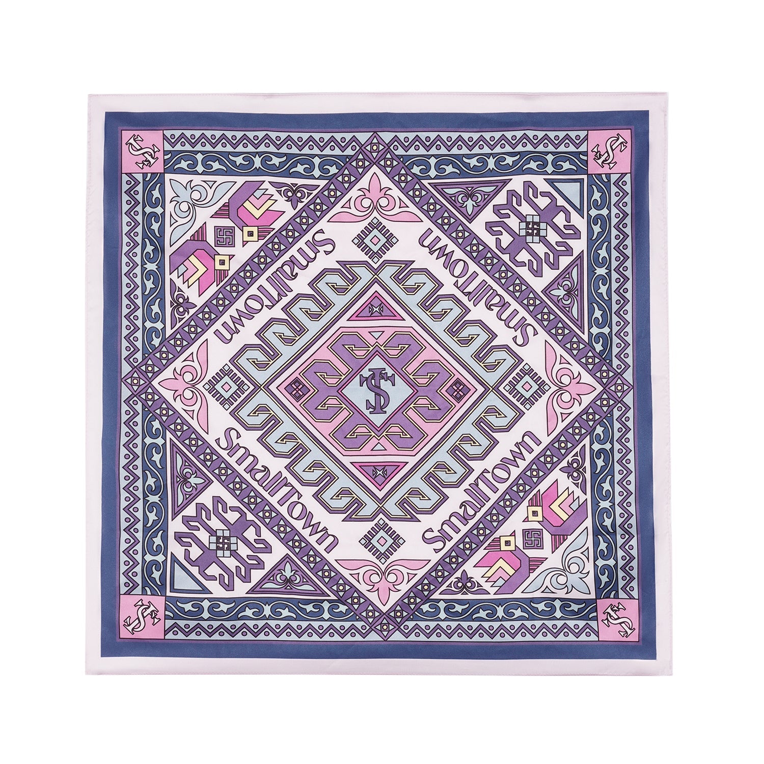 Small Town Kid Geometric Pattern Square Scarf