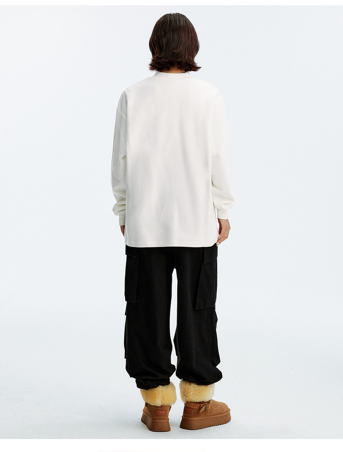 MEDM Warm Fleece Basic Long Sleeve Tee