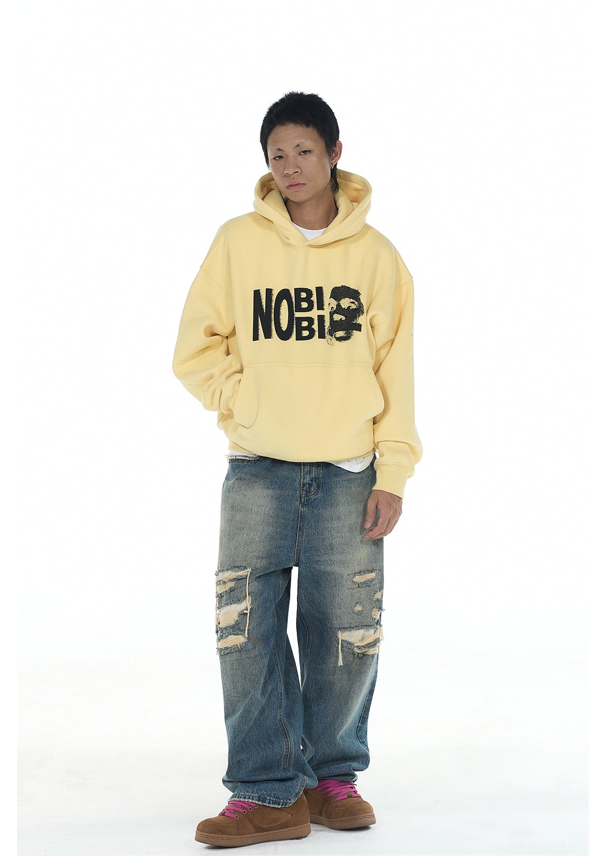 EVILKNIGHT(EK) NOBIBI Slogan Printing Hoodie