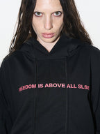 BLIND NO PLAN Double-Layer Patchwork Zipper Printed Hoodie