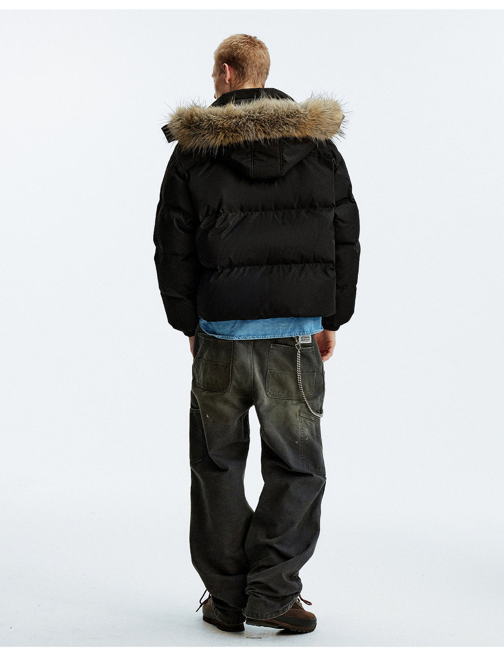 MEDM Detachable Fur Hooded Down Jacket