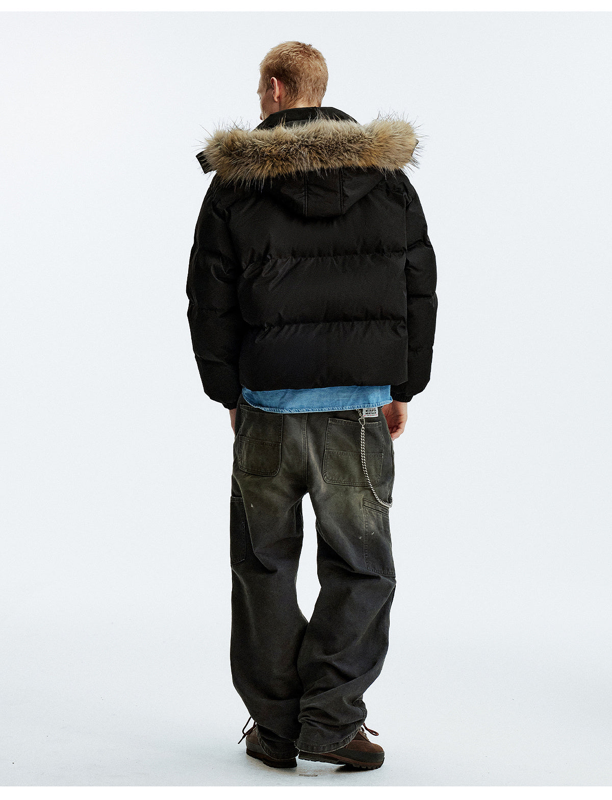 MEDM Detachable Fur Hooded Down Jacket