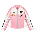 Harsh and Cruel Barbie Pink Embroidered Racing Jacket
