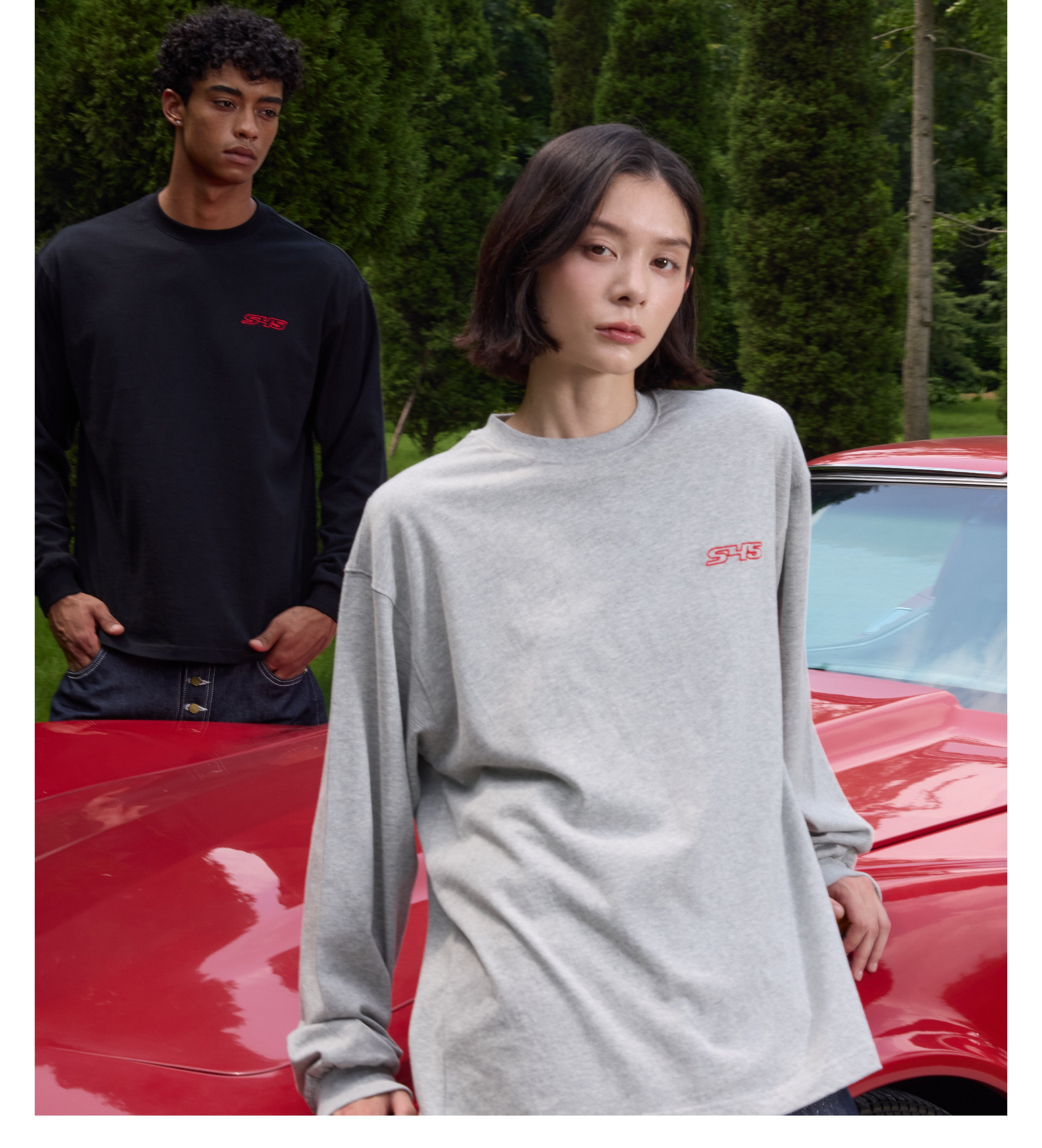 S45 Basic Small Logo Long Sleeve Tee