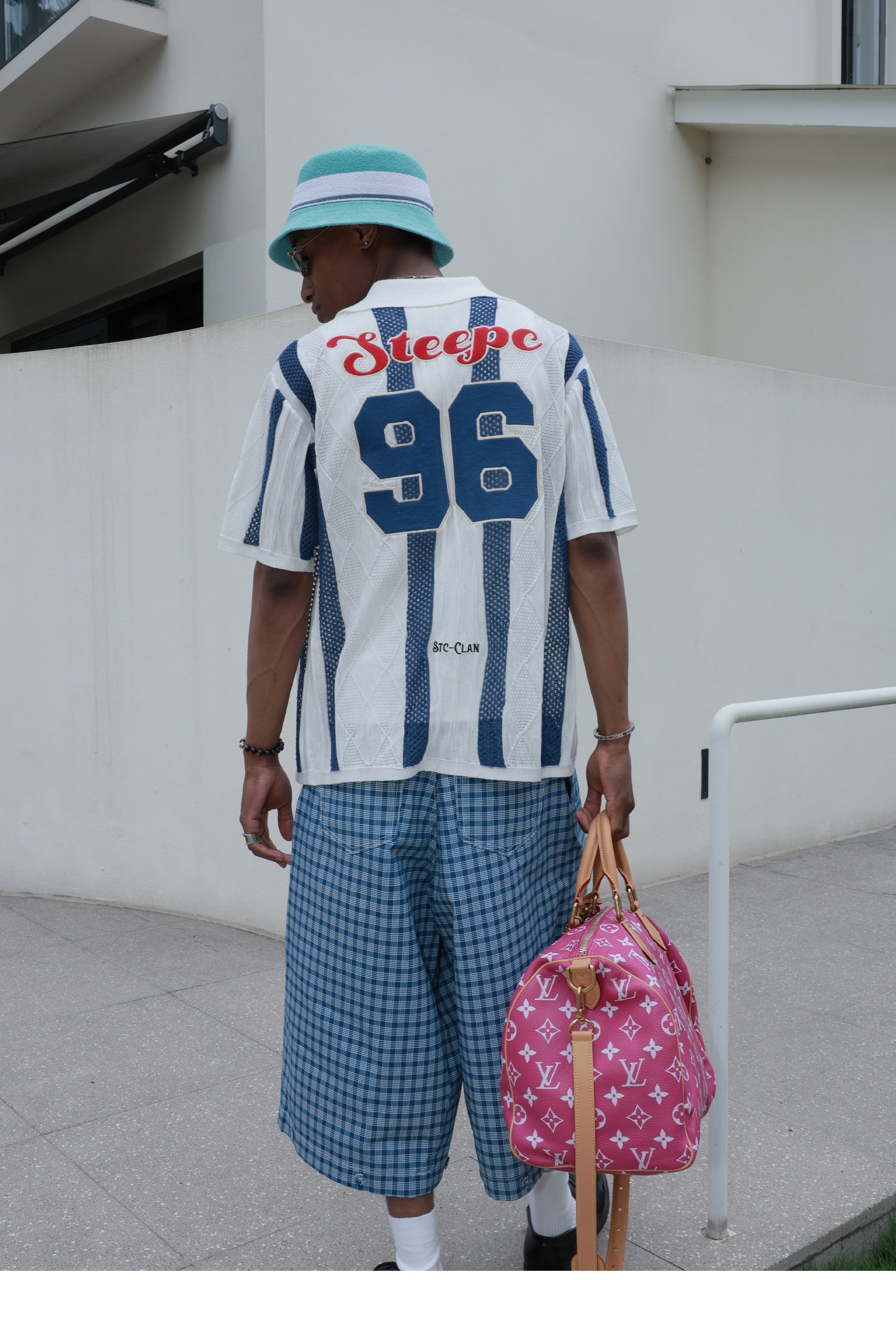 STEEPC Colorblock Knit Short Sleeve Shirt
