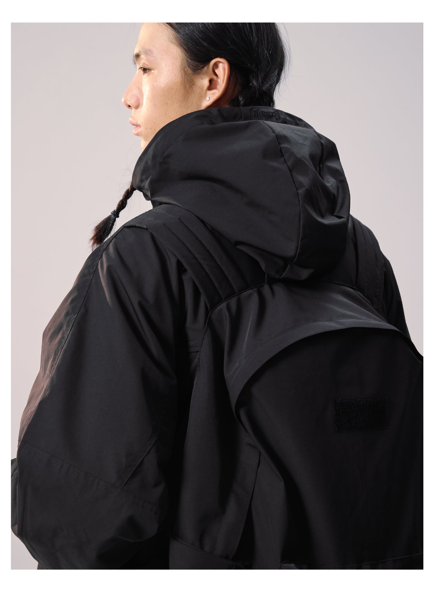Remedy Backpack Design Hooded Windbreaker Jacket