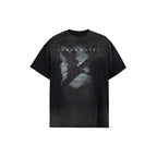 UNDERWATER Night Raven Print Washed Distressed Tee