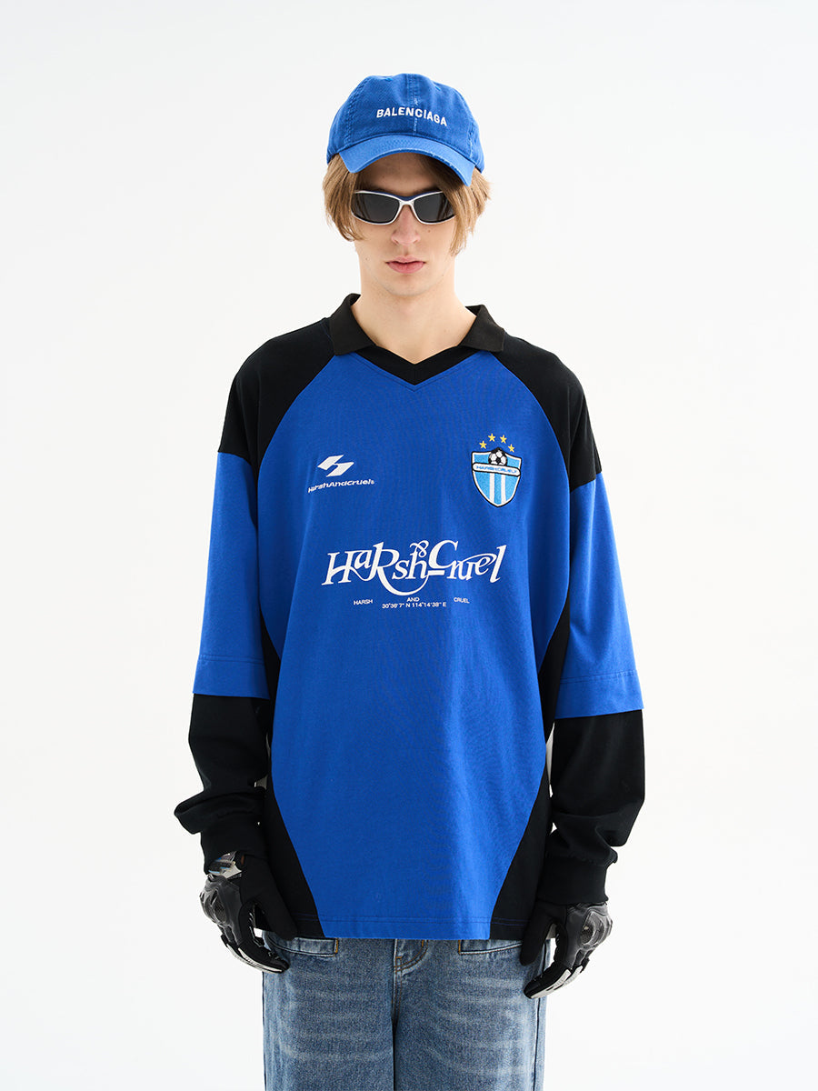 Harsh and Cruel Retro Stitching Two Pieces L/S Jersey