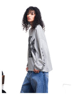 F3F Select Vintage Cross Print Waffle Long Sleeve Tee